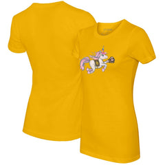 San Diego Padres Tiny Turnip Women's Unicorn T-Shirt - Gold