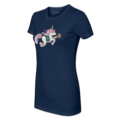 Seattle Mariners Tiny Turnip Women's Unicorn T-Shirt - Navy