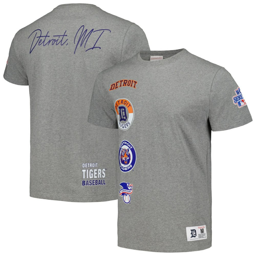 Detroit Tigers Cooperstown Collection City Collection T-Shirt - Heather Gray | Mitchell & Ness