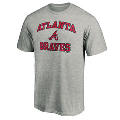 Atlanta Braves Heart & Soul T-Shirt - Heather Gray