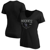 Colorado Rockies Women's Core Live For It V-Neck T-Shirt - Black