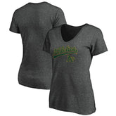 Athletics Women's Core Team Lock Up V-Neck T-Shirt - Charcoal