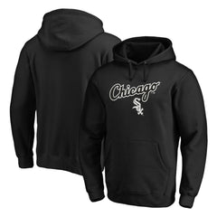Chicago White Sox Team Lock Up Wordmark Pullover Hoodie - Black