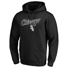 Chicago White Sox Team Lock Up Wordmark Pullover Hoodie - Black