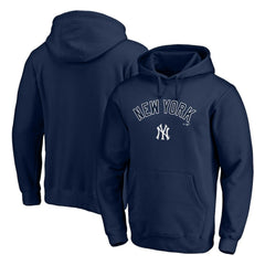New York Yankees Team Lock Up Wordmark Pullover Hoodie - Navy