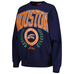 Houston Astros Women's Logo Lt 2.0 Pullover Sweatshirt - Navy | Mitchell & Ness
