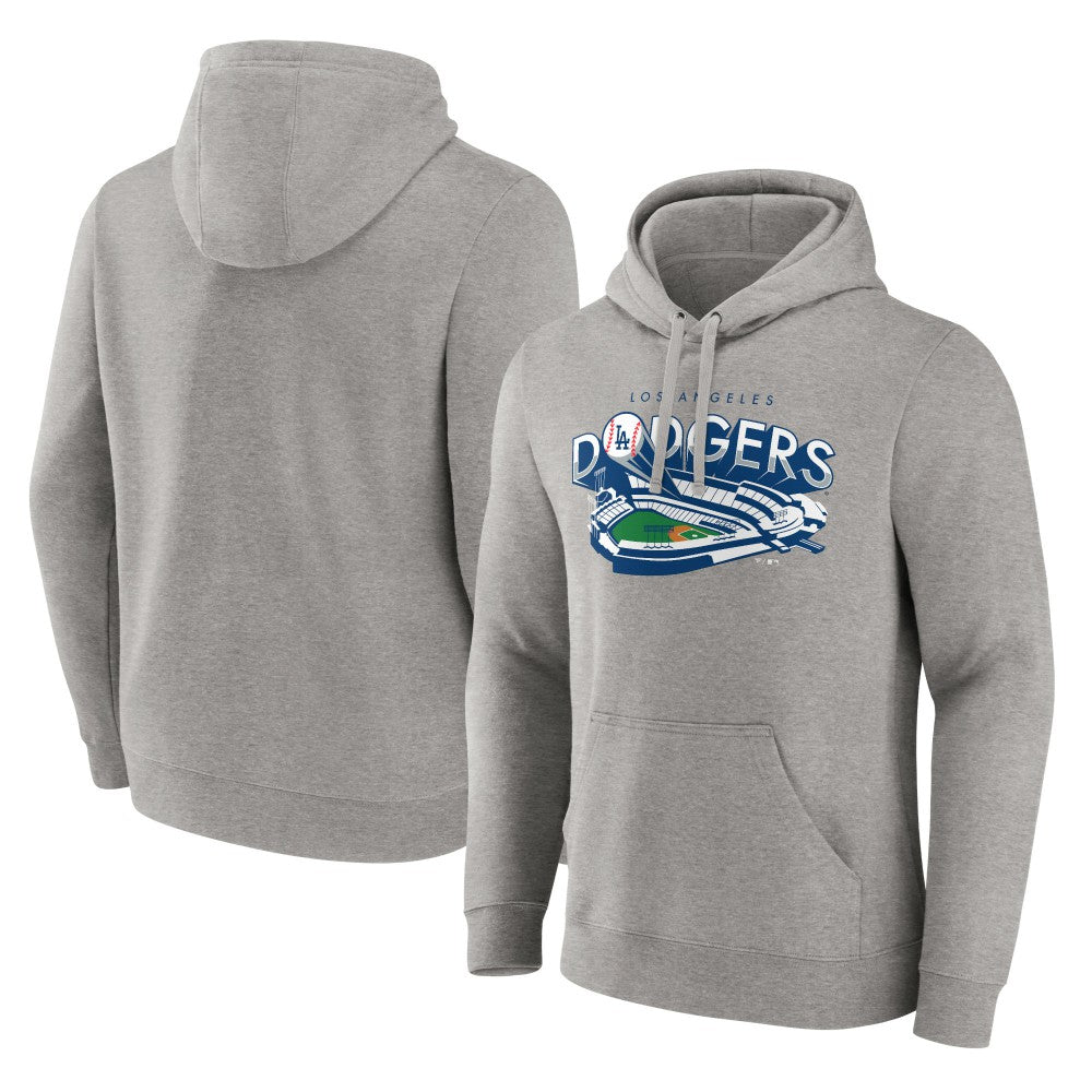 Los Angeles Dodgers Heater State of Mind Pullover Hoodie - Gray