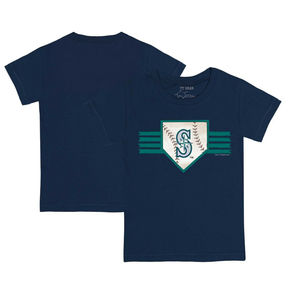 Seattle Mariners Tiny Turnip Youth Base Stripe T-Shirt - Navy