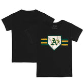Athletics Tiny Turnip Youth Base Stripe T-Shirt - Black