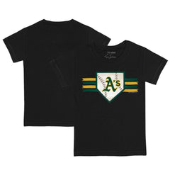 Athletics Tiny Turnip Youth Base Stripe T-Shirt - Black