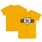 San Diego Padres Tiny Turnip Youth Base Stripe T-Shirt - Gold
