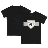 Chicago White Sox Tiny Turnip Youth Base Stripe T-Shirt - Black
