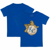 Kansas City Royals Tiny Turnip Youth Baseball Bow T-Shirt - Royal