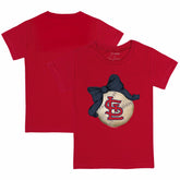 St. Louis Cardinals Tiny Turnip Youth Baseball Bow T-Shirt - Red