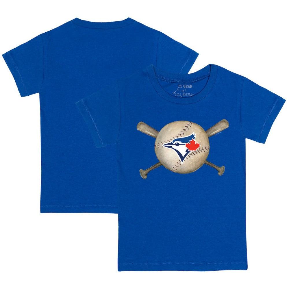 Toronto Blue Jays Tiny Turnip Youth Baseball Cross Bats T-Shirt - Royal