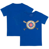 Chicago Cubs Tiny Turnip Youth Baseball Cross Bats T-Shirt - Royal