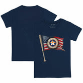 Houston Astros Tiny Turnip Youth Baseball Flag T-Shirt - Navy