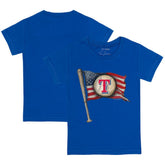 Texas Rangers Tiny Turnip Youth Baseball Flag T-Shirt - Royal