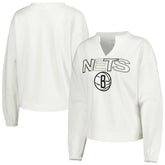 Brooklyn Nets Concepts Sport Women's Sunray Notch Neck Long Sleeve Top - White discount