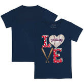 Cleveland Guardians Tiny Turnip Youth Baseball Love T-Shirt - Navy