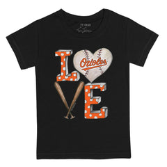 Baltimore Orioles Tiny Turnip Youth Baseball Love T-Shirt - Black
