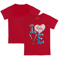 Philadelphia Phillies Tiny Turnip Youth Baseball Love T-Shirt - Red