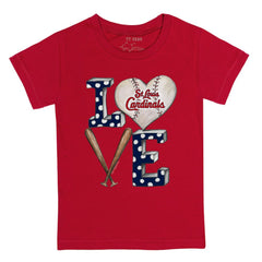 St. Louis Cardinals Tiny Turnip Youth Baseball Love T-Shirt - Red