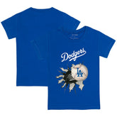 Los Angeles Dodgers Tiny Turnip Youth Baseball Tear T-Shirt - Royal