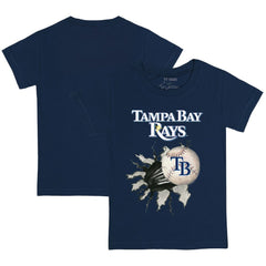 Tampa Bay Rays Tiny Turnip Youth Baseball Tear T-Shirt - Navy