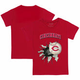 Cincinnati Reds Tiny Turnip Youth Baseball Tear T-Shirt - Red
