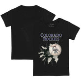 Colorado Rockies Tiny Turnip Youth Baseball Tear T-Shirt - Black