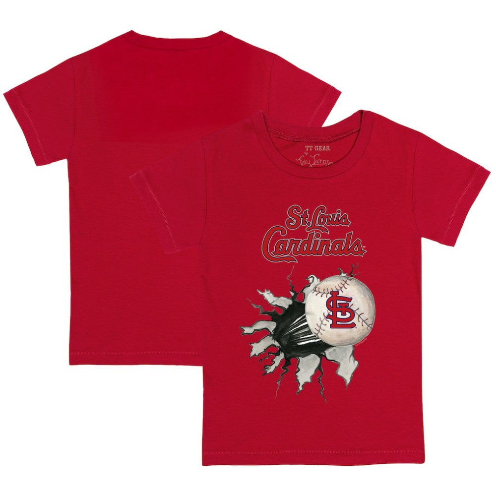 St. Louis Cardinals Tiny Turnip Youth Baseball Tear T-Shirt - Red