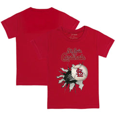 St. Louis Cardinals Tiny Turnip Youth Baseball Tear T-Shirt - Red