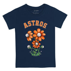 Houston Astros Tiny Turnip Youth Blooming Baseballs T-Shirt - Navy