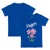 Los Angeles Dodgers Tiny Turnip Youth Blooming Baseballs T-Shirt - Royal