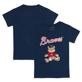 Atlanta Braves Tiny Turnip Youth Teddy Boy T-Shirt - Navy