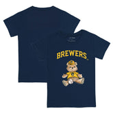 Milwaukee Brewers Tiny Turnip Youth Teddy Boy T-Shirt - Navy