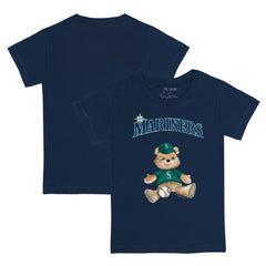 Seattle Mariners Tiny Turnip Youth Teddy Boy T-Shirt - Navy