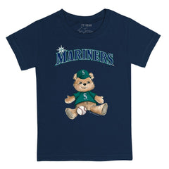 Seattle Mariners Tiny Turnip Youth Teddy Boy T-Shirt - Navy