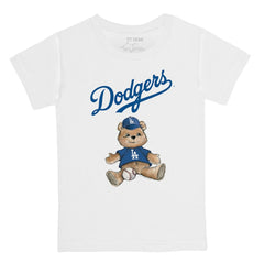Los Angeles Dodgers Tiny Turnip Youth Teddy Boy T-Shirt - White
