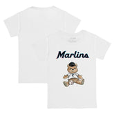 Miami Marlins Tiny Turnip Youth Teddy Boy T-Shirt - White