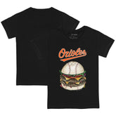 Baltimore Orioles Tiny Turnip Youth Burger T-Shirt - Black