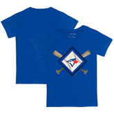 Toronto Blue Jays Tiny Turnip Youth Diamond Cross Bats T-Shirt - Royal