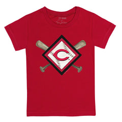 Cincinnati Reds Tiny Turnip Youth Diamond Cross Bats T-Shirt - Red