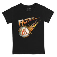 Baltimore Orioles Tiny Turnip Youth Fastball T-Shirt - Black
