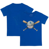 Los Angeles Dodgers Tiny Turnip Youth Hat Crossbats T-Shirt - Royal