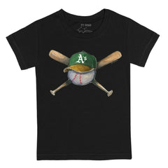 Athletics Tiny Turnip Youth Hat Crossbats T-Shirt - Black