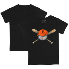 San Francisco Giants Tiny Turnip Youth Hat Crossbats T-Shirt - Black