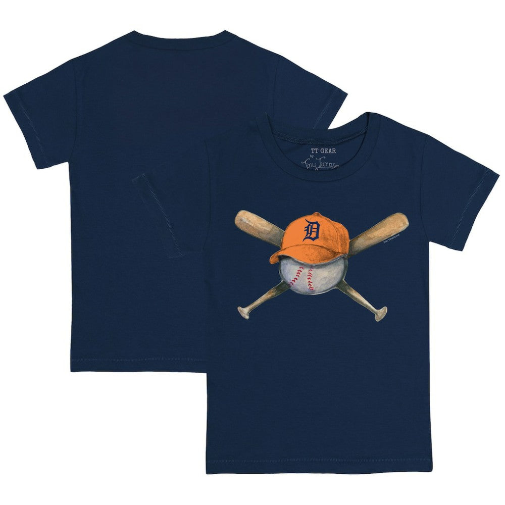 Detroit Tigers Tiny Turnip Youth Hat Crossbats T-Shirt - Navy