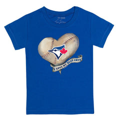 Toronto Blue Jays Tiny Turnip Youth Heart Banner T-Shirt - Royal